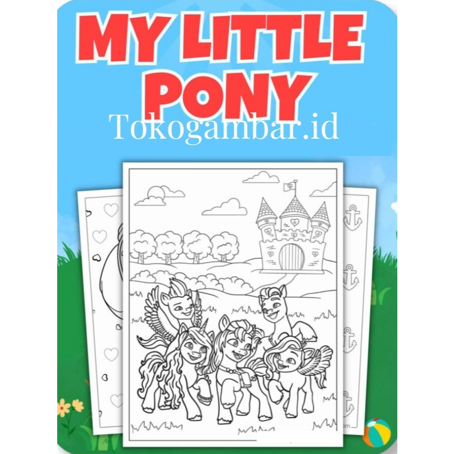 

ID004 My Little Pony Coloring Pages - Halaman Mewarnai Anak TK SD