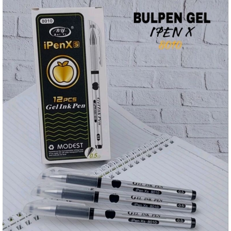 

BALLPOINT IPEN X G8010 / PULPEN GEL INK PEN IPEN X 0.5MM 12 Pcs