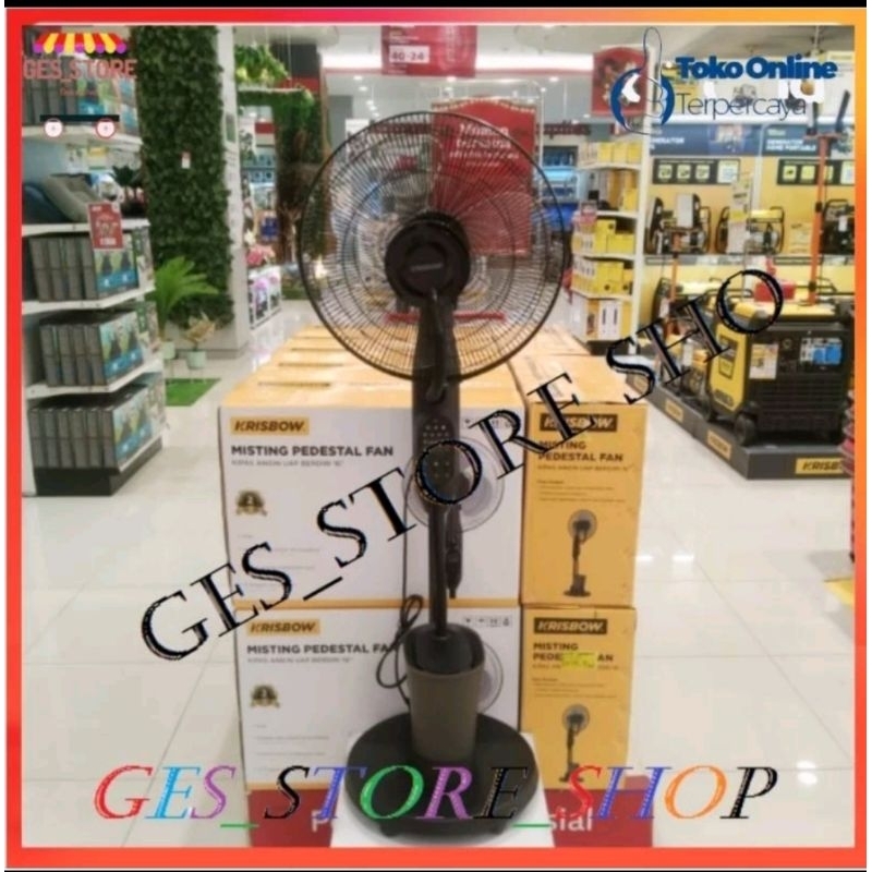 Krisbow kipas angin berdiri uap 75 watt putih/kipas angin uap/ kipas penyejuk ruangan/ kipas embun