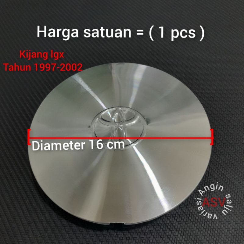 dop roda tutup velg mobil toyota kijang lgx tahun 1997-2002 diameter 16 cm