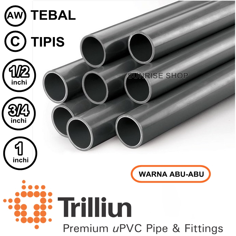 Pipa Pvc Paralon Air Panjang 1 Meter