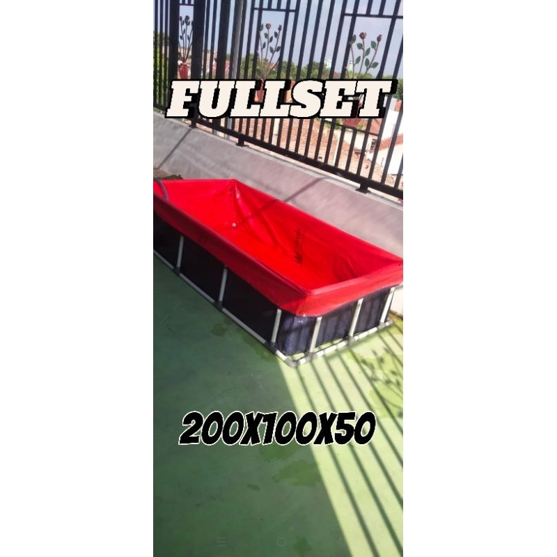 TERPAL FULLSET RANGKA, TERPAL KOLAM, KOLAM IKAN