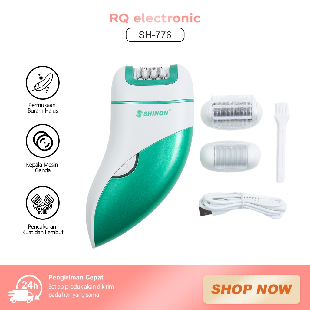 Epilator Lady Shaver SH-776 Mencukur Rambut Wanita Mencabut Bulu Kaki Ketiak Tangan Menghilangkan Bu