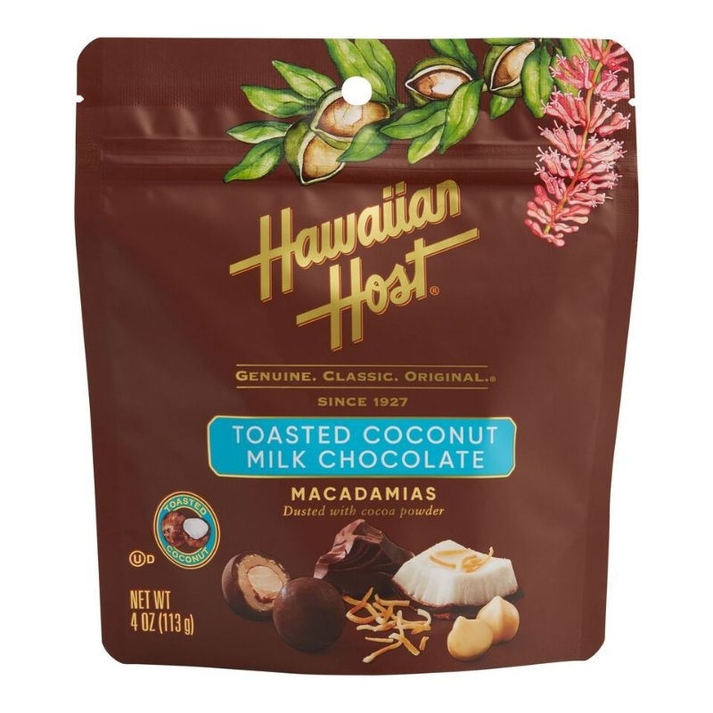 

HAWAIIAN HOST Toasted Coconut Milk Chocolate Macadamias 113g