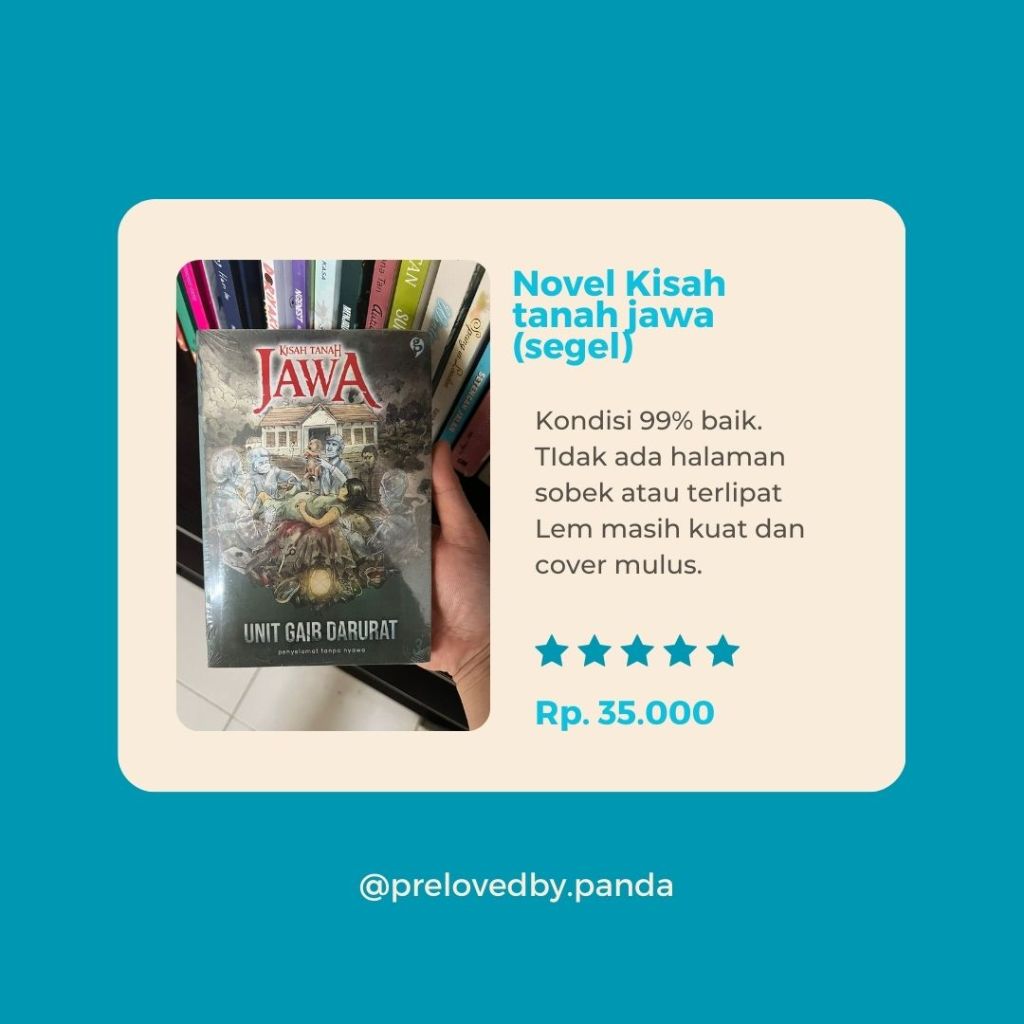 PRELOVED Novel Kisah Tanah Jawa Unit Gaib Darurat (segel)