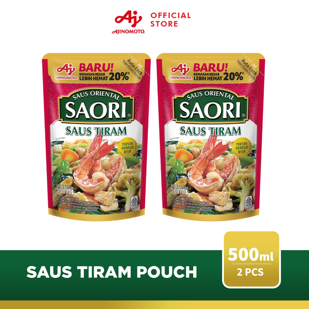 

SAORI® Saus Tiram Oriental Oyster Pouch 500ml (2Pcs)