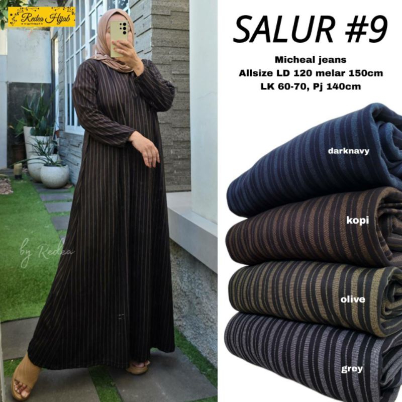 gamis ibu parcel idul fitri orang tua LD110-130 Diana Denim adem nyaman