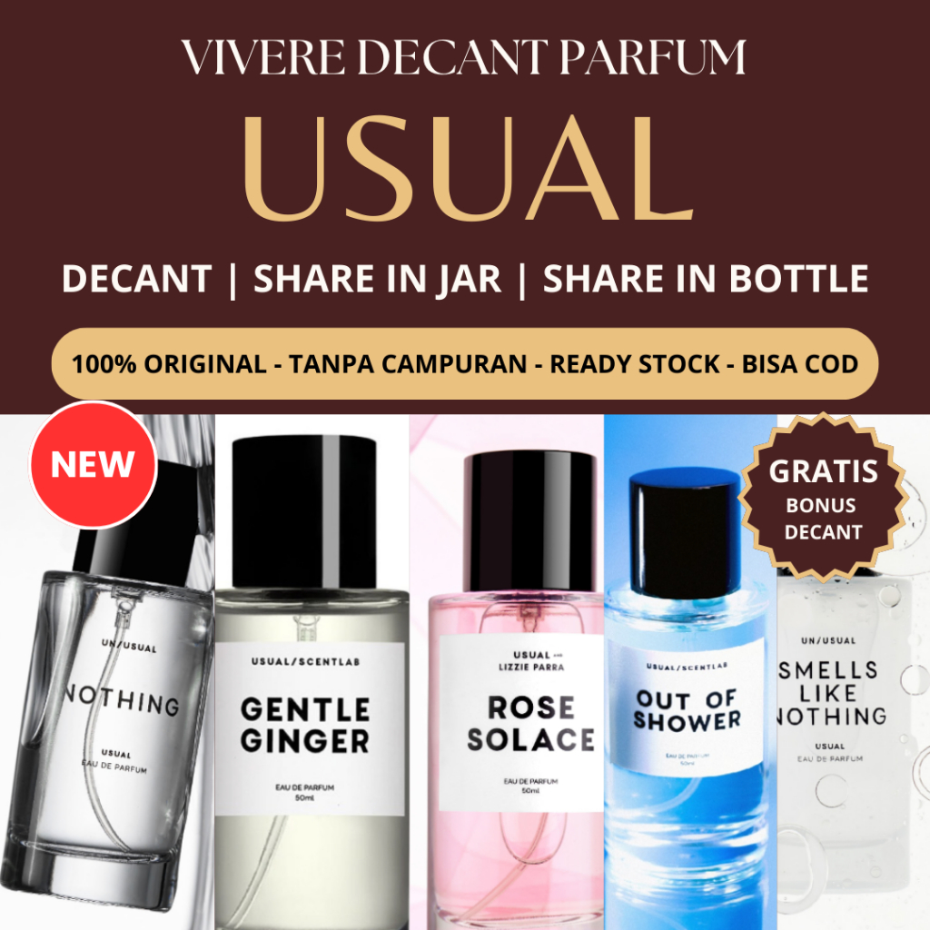(Decant Share Tester Parfum) USUAL SCENTLAB - SMELLS LIKE NOTHING OUT OF SHOWER FRIDAY NIGHT JASMINE