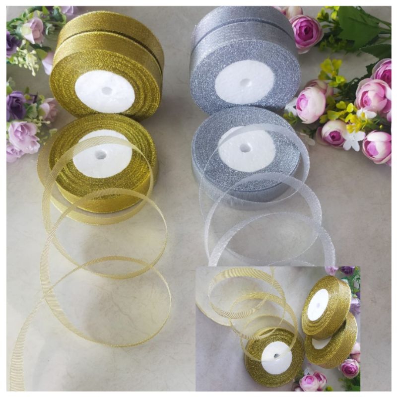 

Pita Glitter Gold Per Roll Pita Glitter Silver Pita Organdi Glitter
