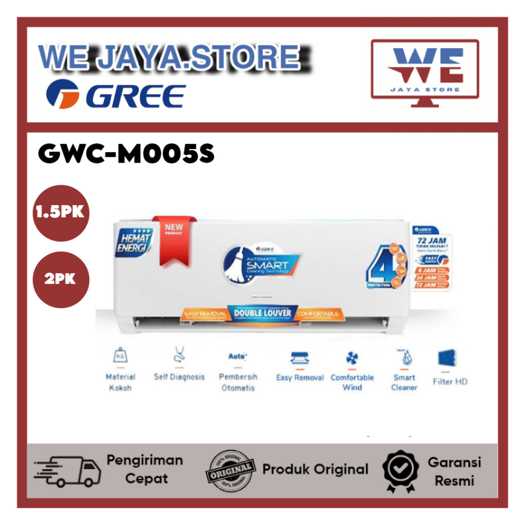 AC GREE STANDARD 1.5PK-2PK GWC12M005S 1.5PK GWC18M005S 2PK AC GREE STANDARD