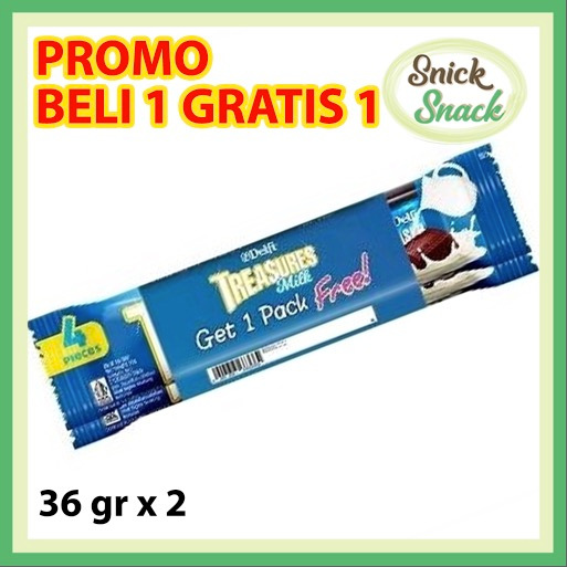 

Delfi Treasures Milk Promo Bundle 36 gr x 2 Coklat Susu