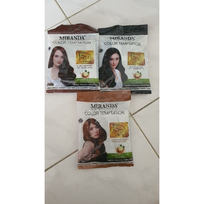 Semir Rambut Miranda Sachet Hitam Coklat