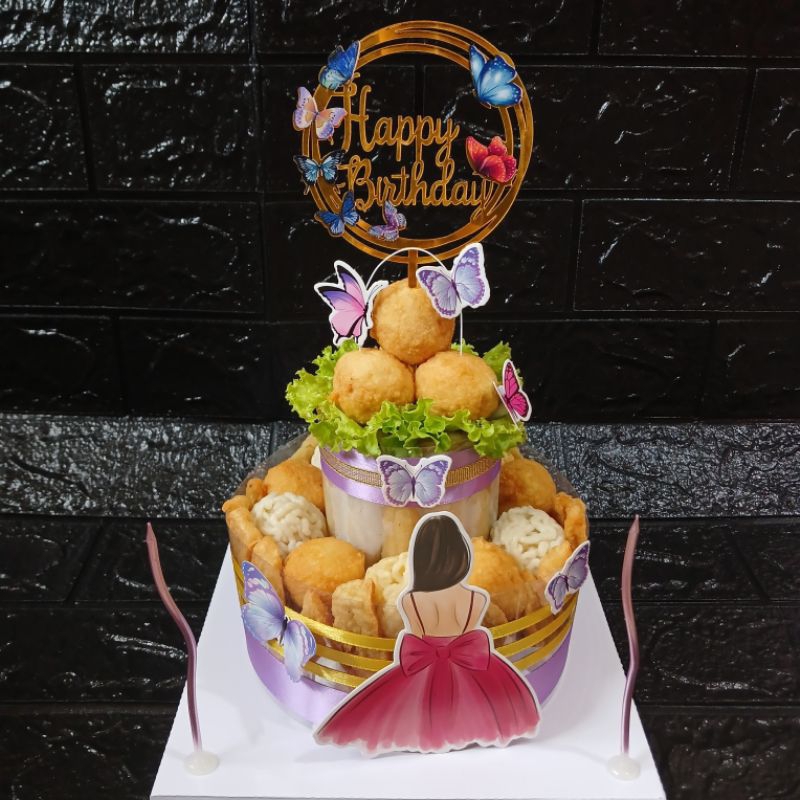 

[BISA DADAKAN] Pempek Kue isi 30 Karakter Kupu Kupu | Pempek Tower | Kue Pempek | Pempek Ulang Tahun | Birthday Cake |
