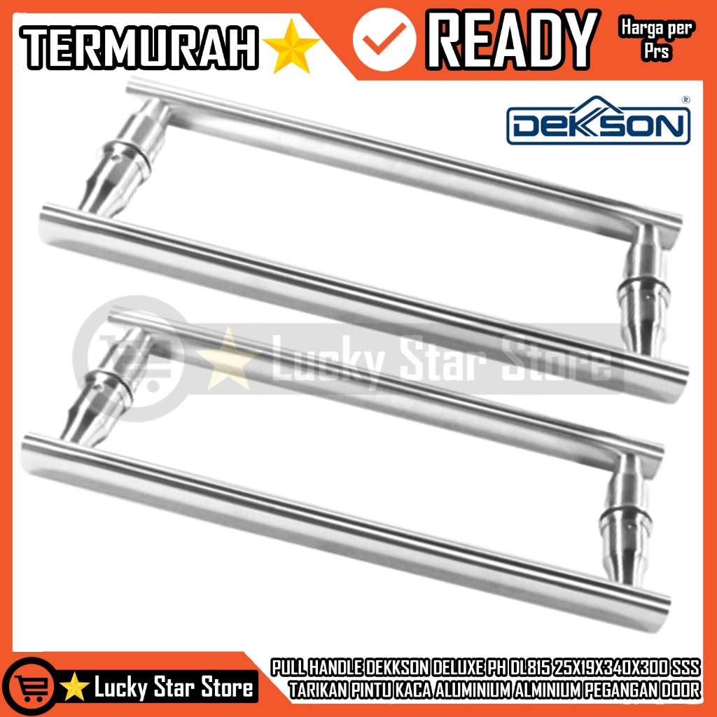 Pull Handle Dekkson Deluxe Ph Dl815 25x19x340x300 Sss Pegangan Pintu Aluminium Almunium Kaca Bentuk 