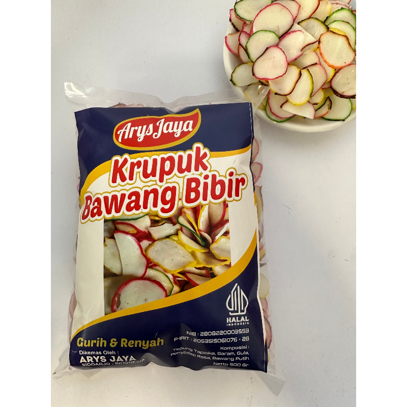 

MURAH [ 500 gr ] Kerupuk Bawang Bibir - Kerupuk Mentah - Kerupuk Seblak