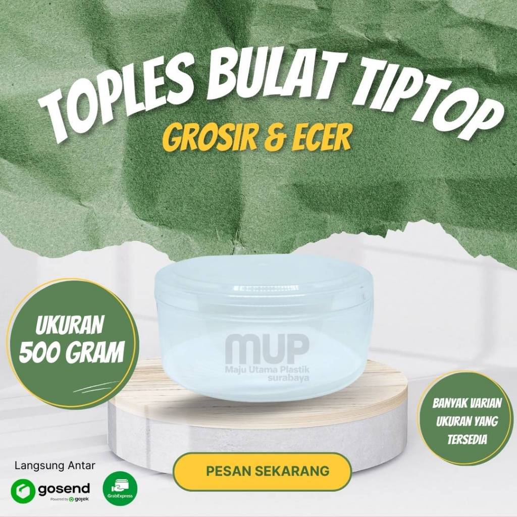Toples Bulat Tiptop 500gr//TOKO MAJU UTAMA PLASTIK