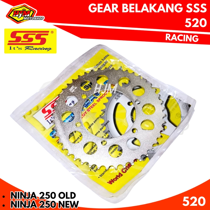 GEAR BELAKANG SSS 520 NINJA 250 KARBU - NINJA 250 FI INJEKSI ORIGINAL