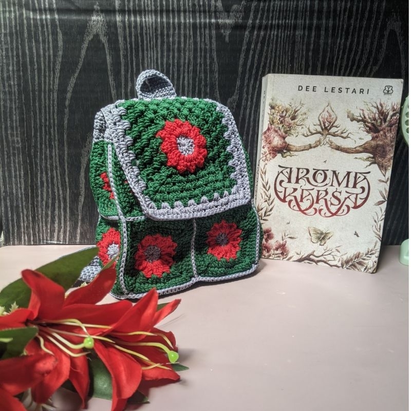 Tas Ransel Rajutan Crochet bag handmade