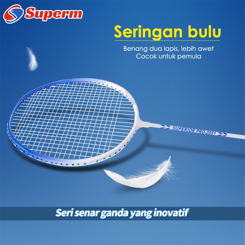 Raket Badminton/ Raket Bulu Tangkis Isi 3 Free Bag Kok Bulutangkis/Shuttlecock/Kok Badminton/Raket B
