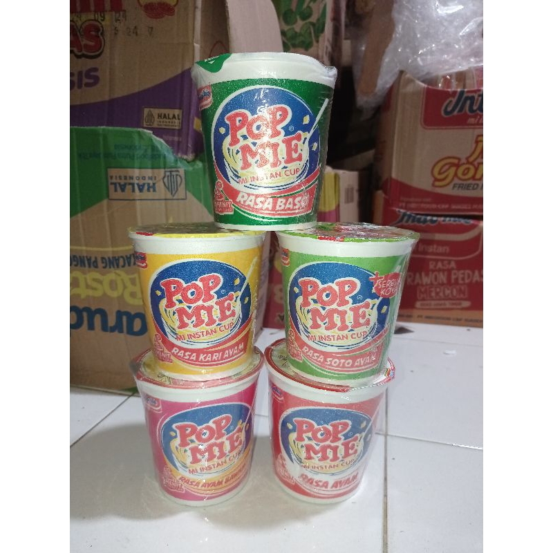 

Pop mie Kemasan 75 gram berbagai varian rasa