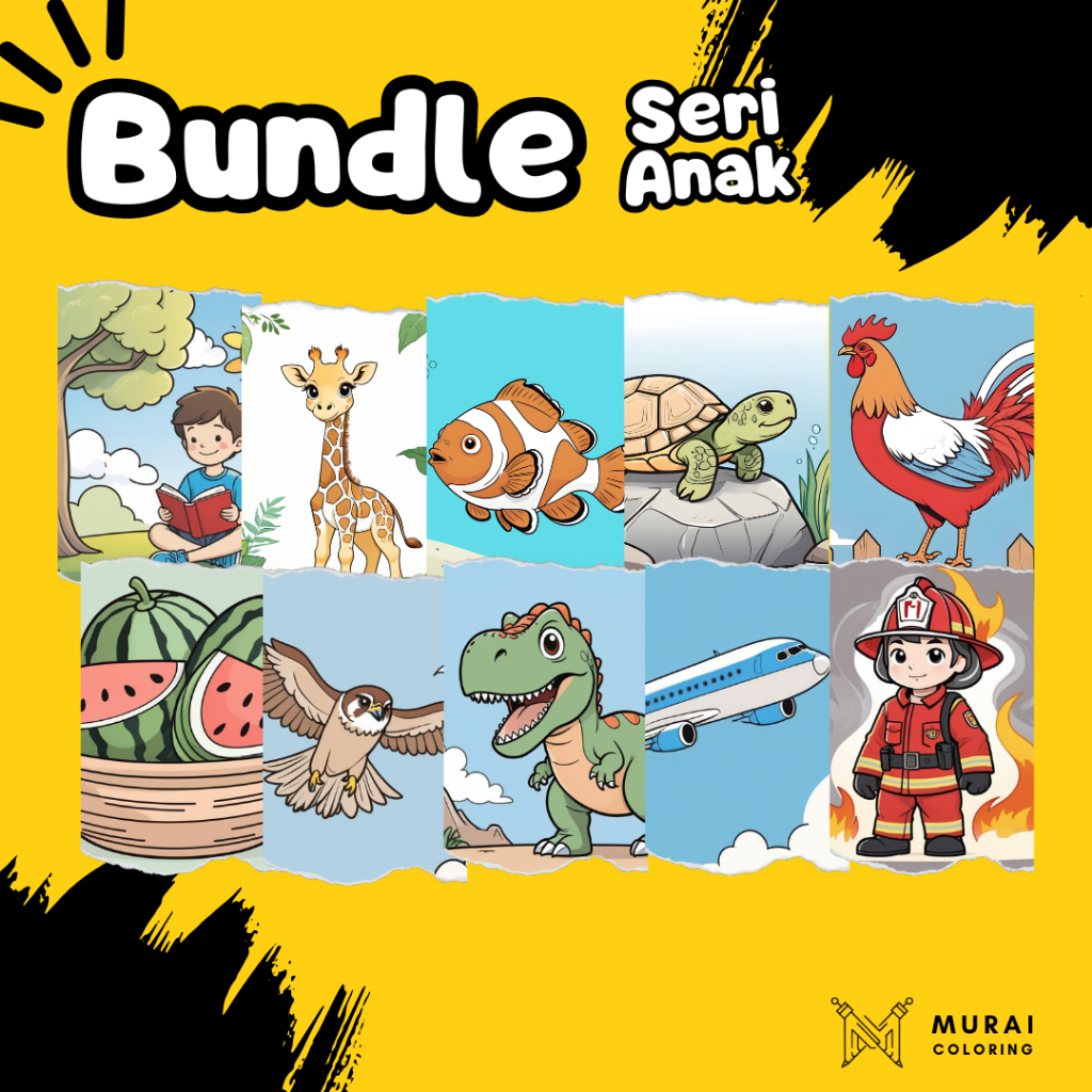 

Kertas Gambar Mewarnai - Bundle Seri Anak