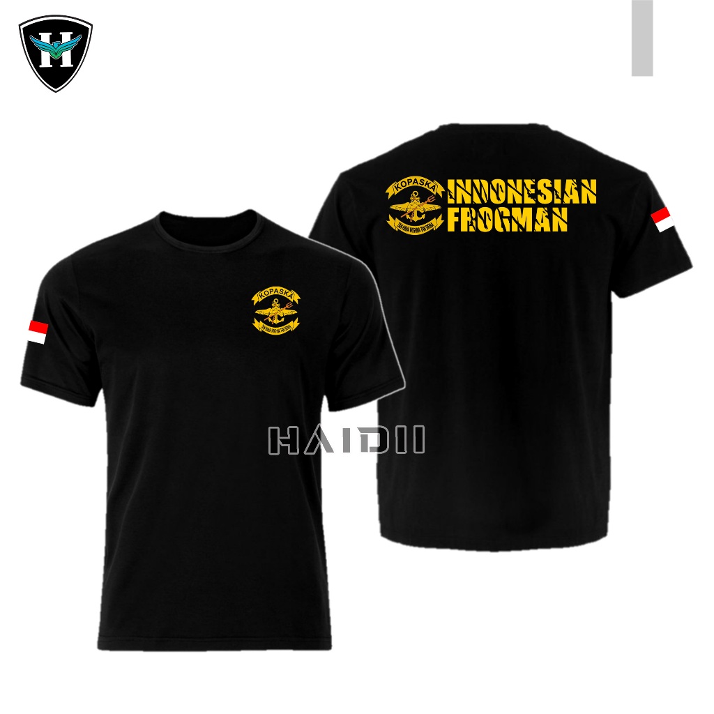 Kaos Kopaska / Indonesian Frogman / Tangan Pendek / Tangan Panjang