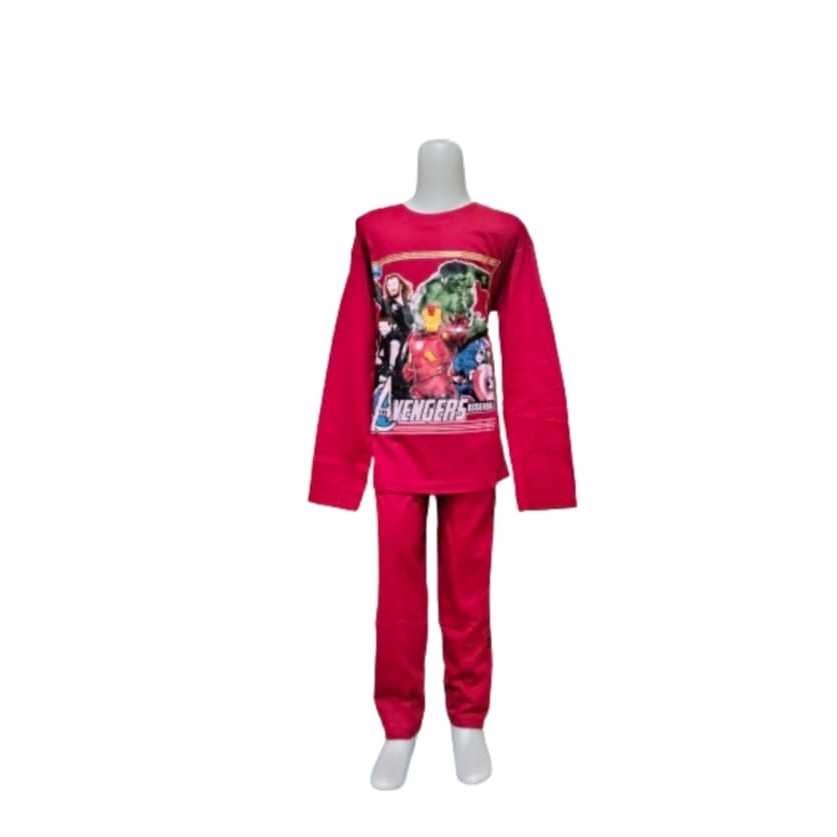 baju tidur anak cowok bahan katun premium motif superhero avengers / Piyama anak cowok little star /