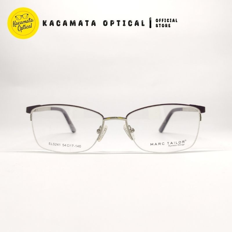 KACAMATA OPTICAL - Frame KMO241 Half Frame Coklat Besi Plastik