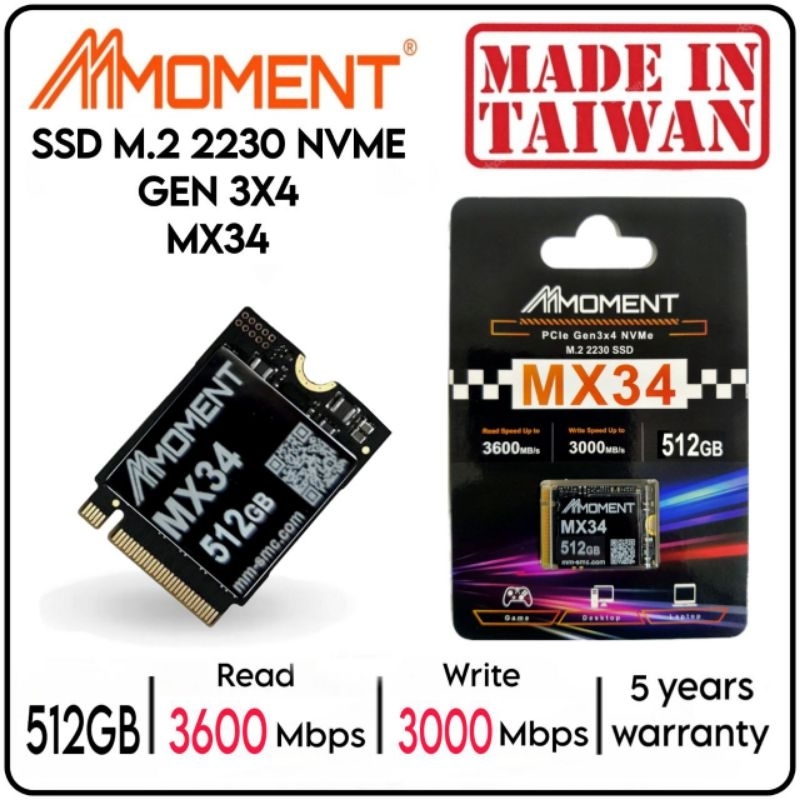 Moment SSD MX34 512GB NVME M.2 2230