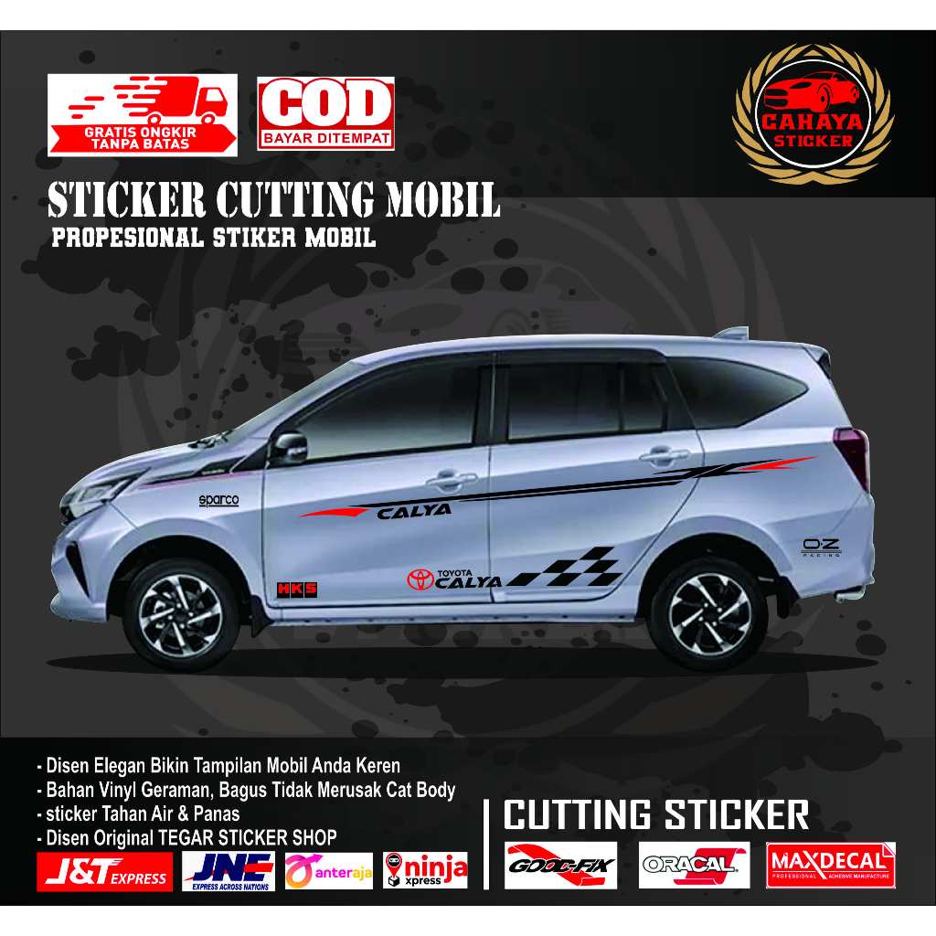 sticker mobil toyota calya sticker lis mobil toyota calya sticker motif variasi untuk mobil calya