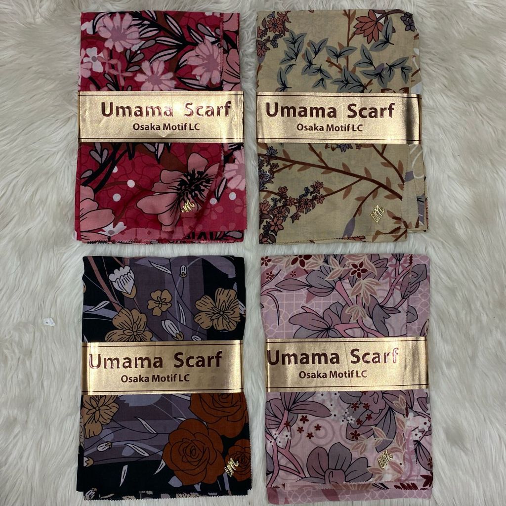 GROSIR Jilbab VOAL OSAKA MOTIF LC METAL Umama Scarf Random Campur Motif & Warna