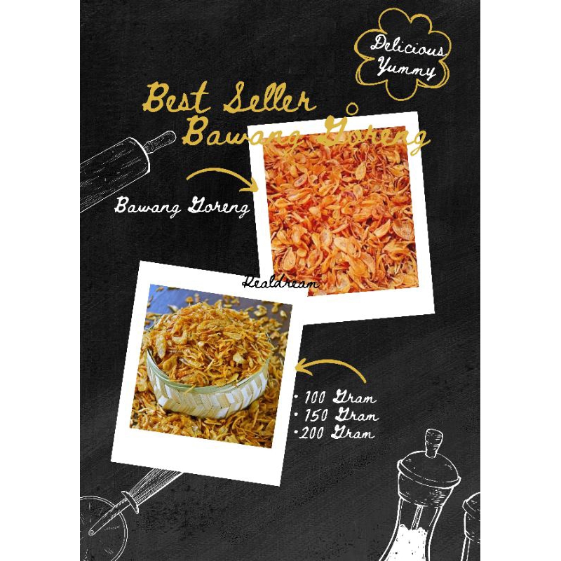

Bawang Goreng 100 Gram, 150 Gram, 200 Gram