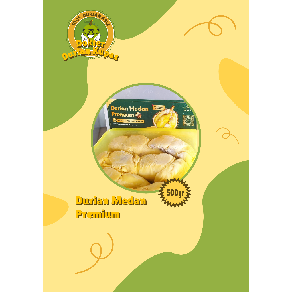 

DURIAN KUPAS MEDAN PREMIUM YELLOW/GREEN BOX 500gr