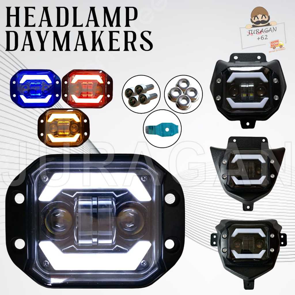 HEADLAMP DEMEKER CRF KLX WR WR155 DAY MAKER HEAD LAMP MOTOR TRAIL CROSS SUPERMOTO PNP