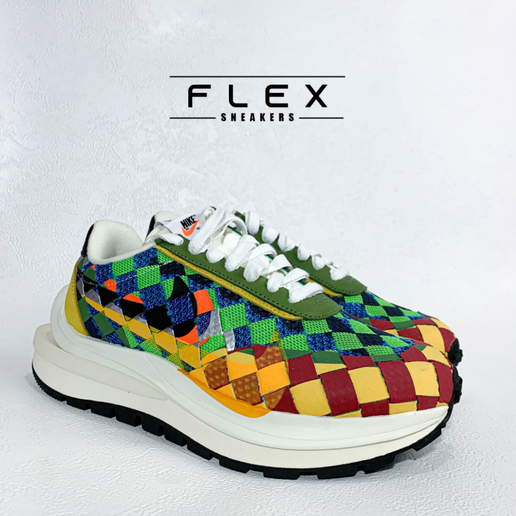 Nike VaporWaffle Woven X Sacai X Jean Paul Gaultier Green Gusto Multi Color