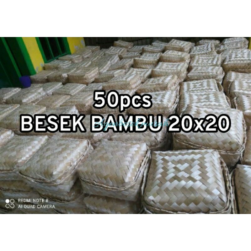 50PCS BESEK BAMBU 20X20 MURAH / BESEK CETERING MURAH / BESEK BAMBU MURAH