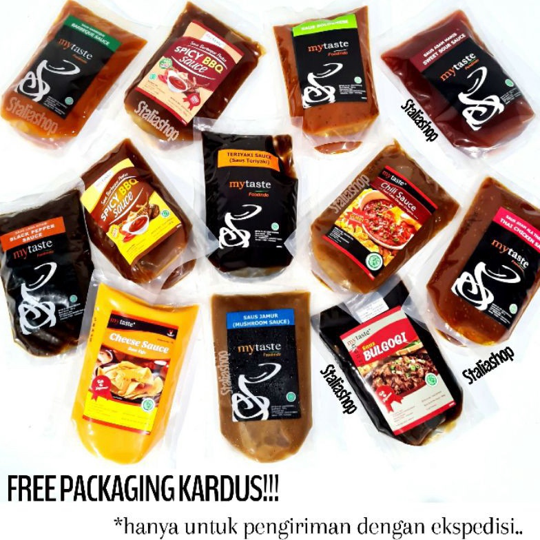 

66 MALL My Taste Saus Barbeque Blackpepper Teriyaki Bolognese Sauce 5gr
