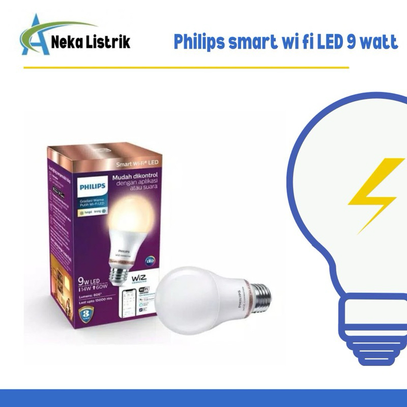Lampu LED Philips smart wifi 9 watt