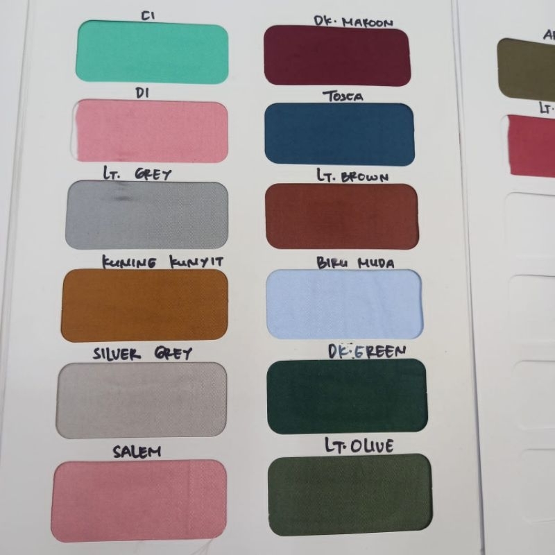 KAIN METERAN POLOS KATUN JEPANG TWILL MINYAK TOKAI SENKO