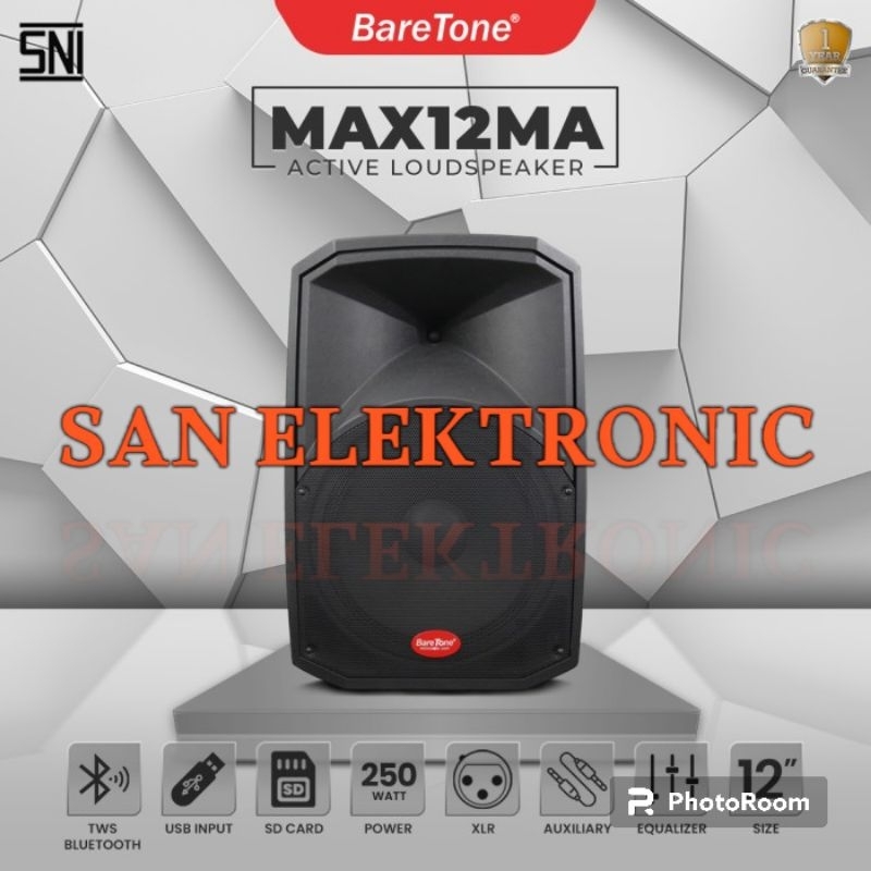 SPEAKER AKTIF BARETONE MAX12MA / MAX 12MA / MAX 12 MA