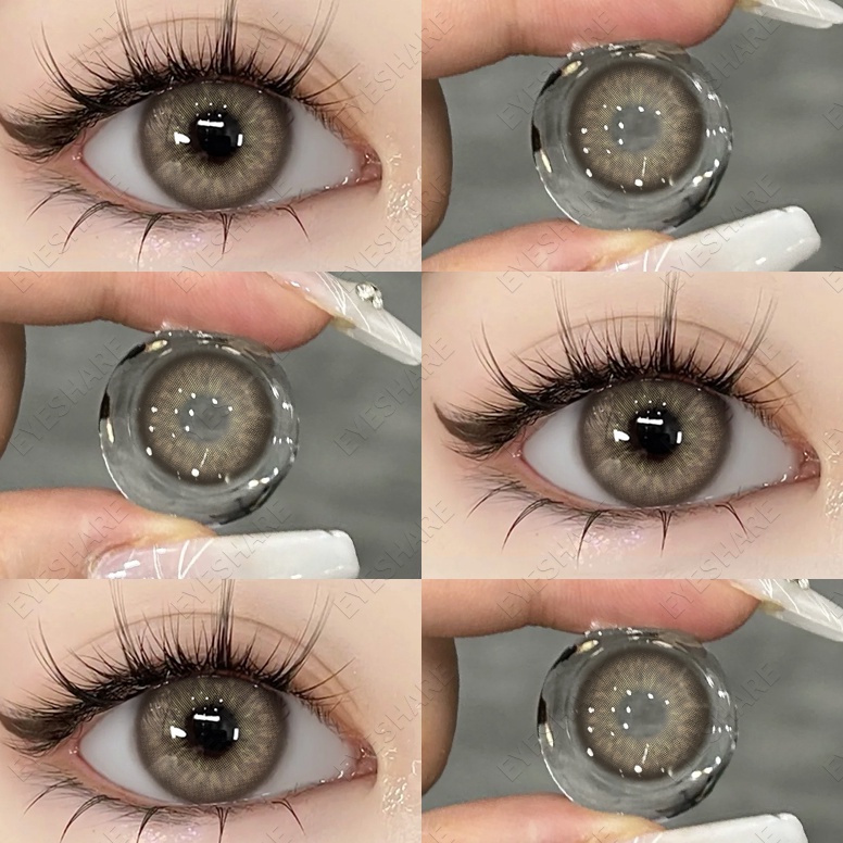 MURAH BANGET Eyeshare Myakhie Softlens Minus1  6 142mm Brown Gray Minus Softlens