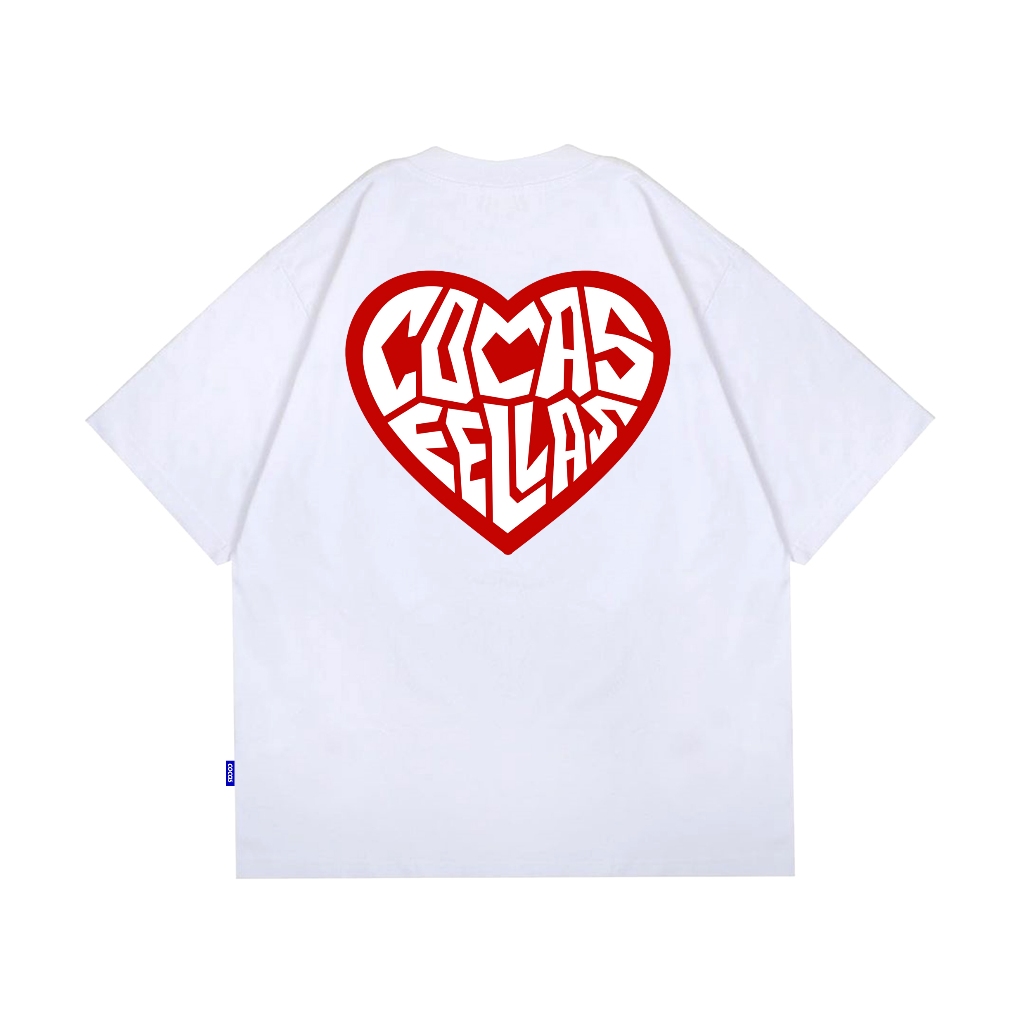 Cocas Kaos Original Cocas Love White Oversize Cotton 24s