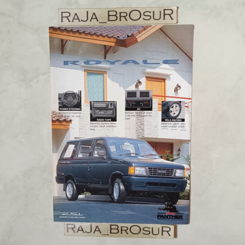 Poster brosur katalog flyer jadul lawas Isuzu Panther Royale