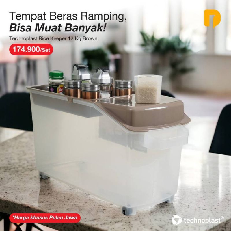 Tempat Beras Technoplast Rice Keeper Wadah Beras Rice Box