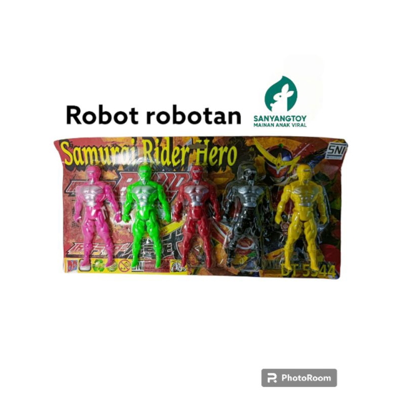 Mainan Anak Robot robotan samurai 5pc ukuran besar