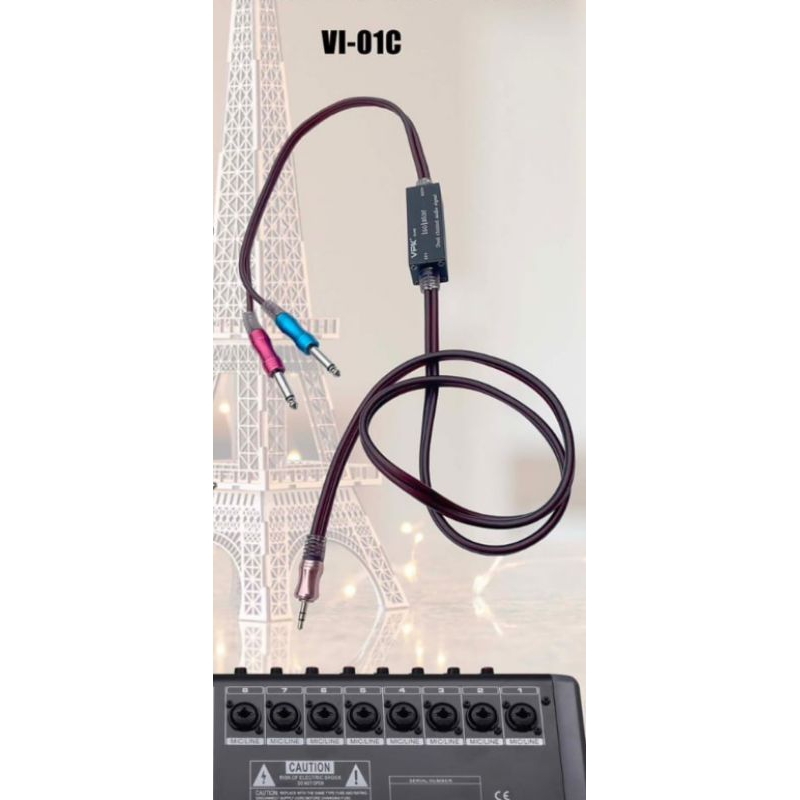 Kabel isolator anti noise dan kebisingan dual channel