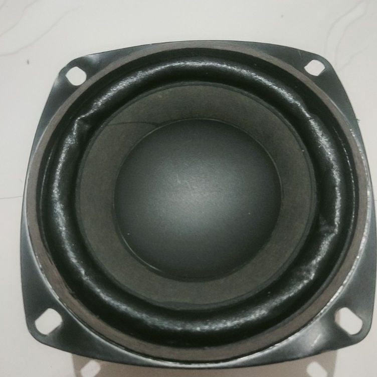 Lom Speaker 4 inch 4 ohm 15 watt subwoofer magnet jumbo kondisi gress mulus membran pinggiran bahan elastis