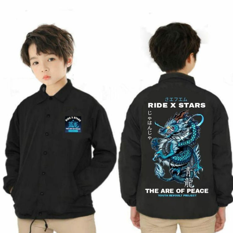 KODE Q84H jaket coach anak naga biru naga merah 51 tahun parasut1 ORI premium pria wanita jaket dist