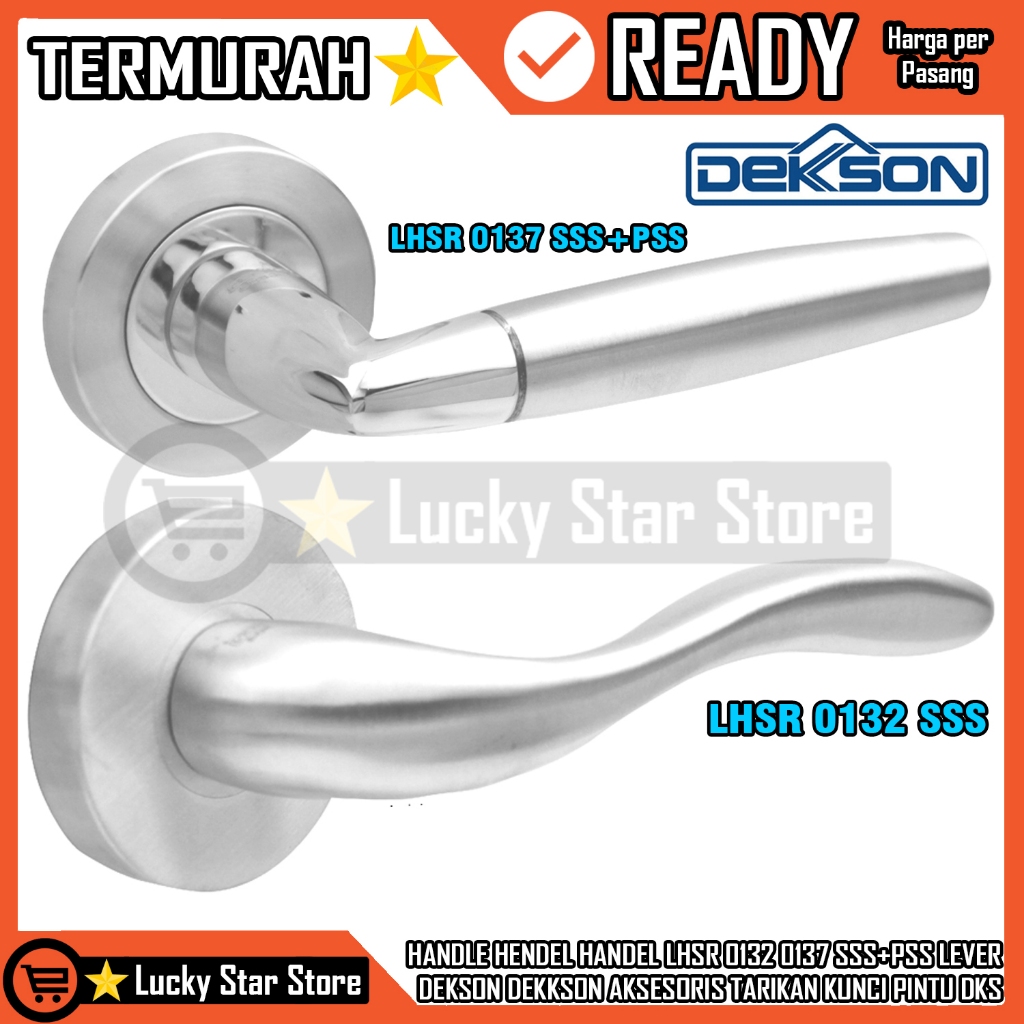 DEKSON HANDLE HENDEL HANDEL SOLID ROSE LHSR 0132 0137 SSS+PSS LEVER DKS PEGANGAN KAITAN KUNCI PINTU 