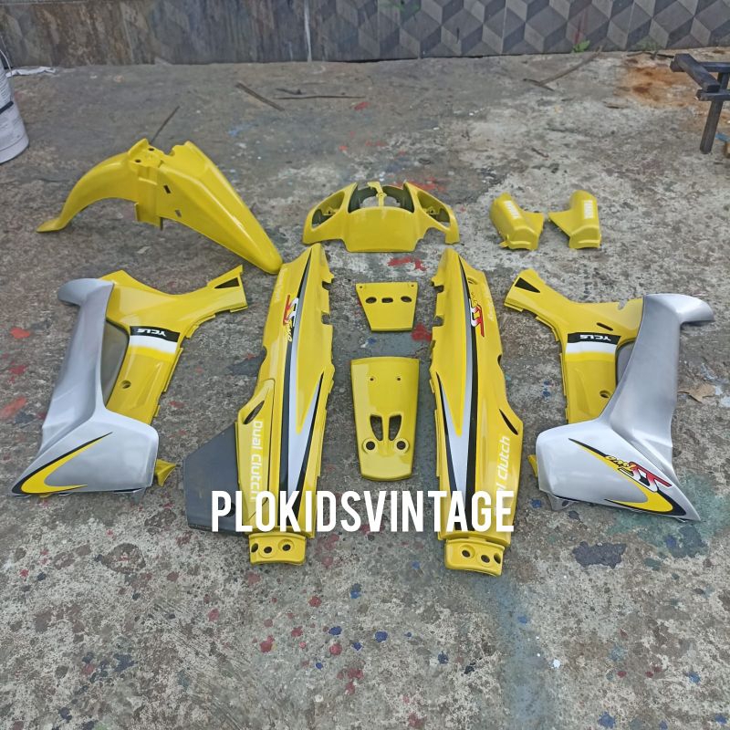 FULLSET BODY HALUS YAMAHA FIZ R SS TWO KUNING SILVER